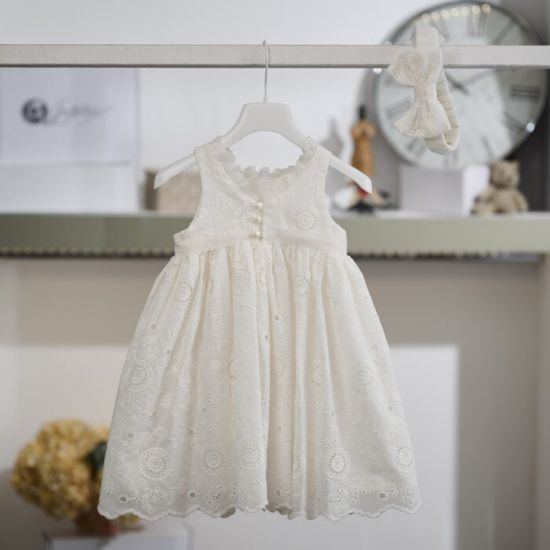 βαπτιστικό φόρεμα σε off white απόχρωση