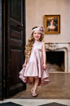 βαπτιστικό φόρεμα από σατέν ύφασμα