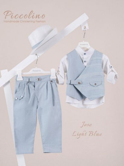 Picture of Βαπτιστικό κοστούμι Piccolino Jose σε χρώμα Light blue