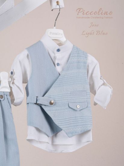 Picture of Βαπτιστικό κοστούμι Piccolino Jose σε χρώμα Light blue